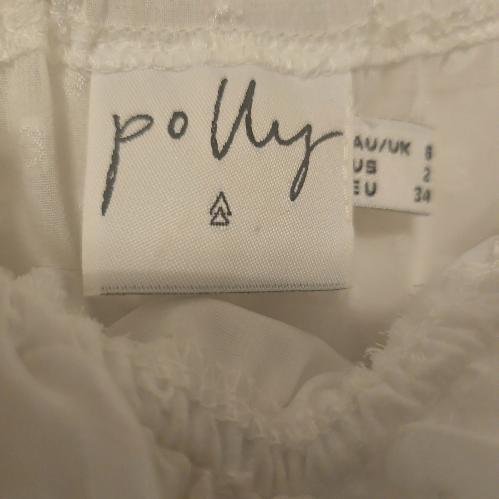 Polly White Ruffle Dress - Picture 2 of 6